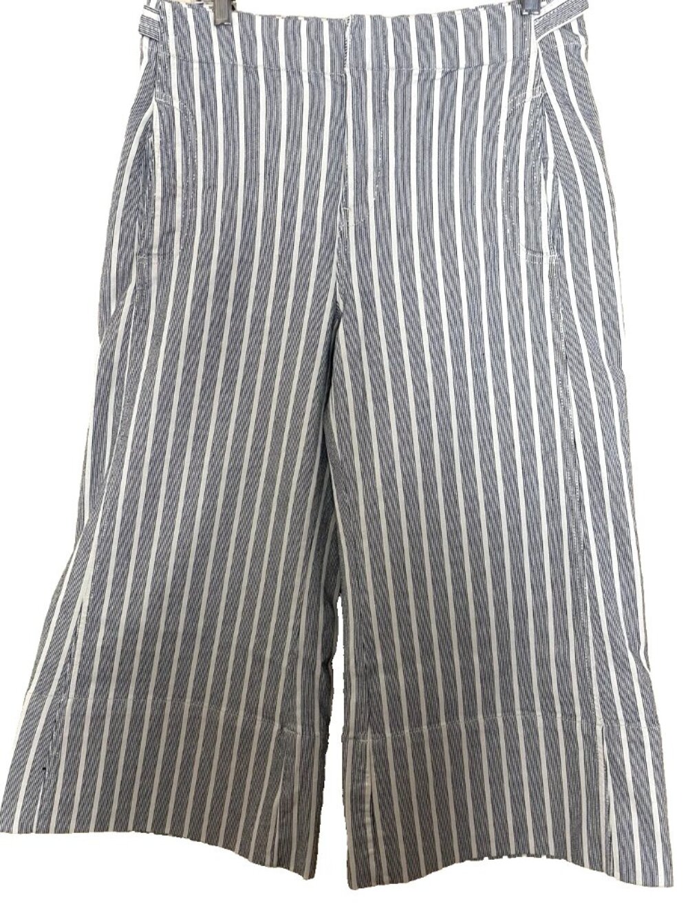 Anthropologie Pilcro Foxglove Flare Pants Women Size 30 Striped Cropped Wide Leg - Picture 3 of 15